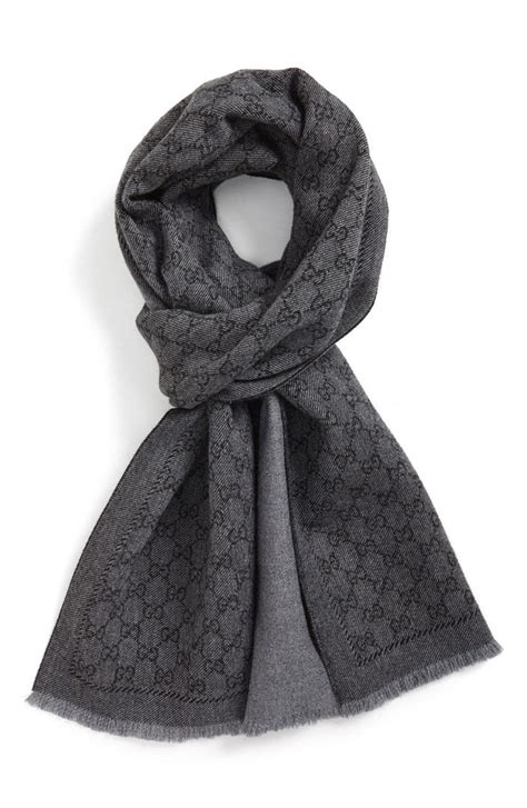 gucci wool jacquard scarf